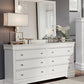 Pompei (White) Dresser & Mirror - Royal Living Furniture