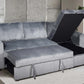 Sofabed Sectional W/Reversible Chaise Grey Fabric - IF 9025 - Royal Living Furniture