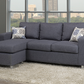 Sectional W/Reversible Chaise Grey Fabric - IF 9325 - Royal Living Furniture