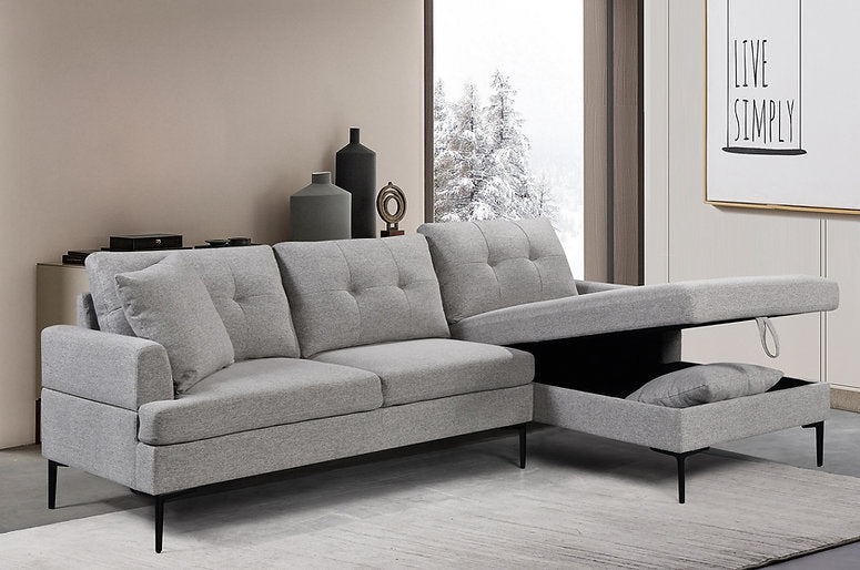 RHF Sectional Grey Fabric - IF 9061 - Royal Living Furniture