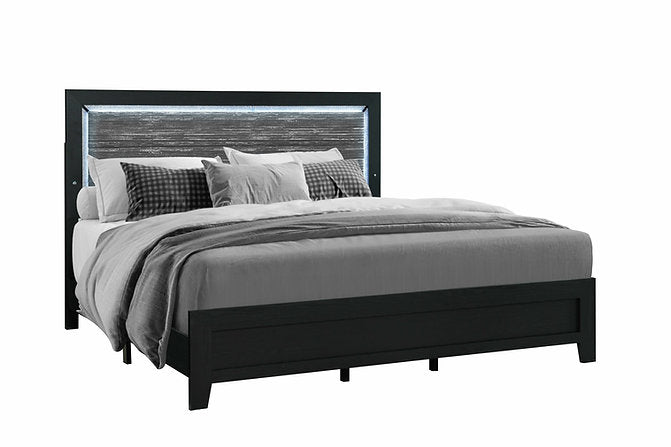 Reid-Black Bed - Royal Living Furniture