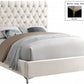 Bed Creme Beige-IF 5642 Chrome or Gold Legs - Royal Living Furniture