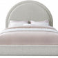 Rich Cream Bouclé Fabric Bed-IF 5205 - Royal Living Furniture