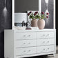 Lucia-White Dresser & Mirror - Royal Living Furniture