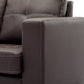 Sectional W/Reversible Chaise Black PU - IF 9355 - Royal Living Furniture