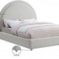 Rich Cream Bouclé Fabric Bed-IF 5205 - Royal Living Furniture