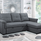 Sofabed Sectional W/Reversible Chaise Grey Fabric - IF 9040 - Royal Living Furniture