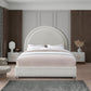 Rich Cream Bouclé Fabric Bed-IF 5205 - Royal Living Furniture