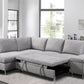 LHF Sofabed Sectional Grey Fabric - IF 9022 - Royal Living Furniture