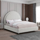 Rich Cream Bouclé Fabric Bed-IF 5205 - Royal Living Furniture