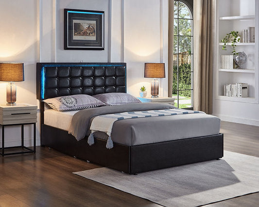 Bed Black-IF 5400 - Royal Living Furniture