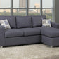 Sectional W/Reversible Chaise Grey Fabric - IF 9325 - Royal Living Furniture