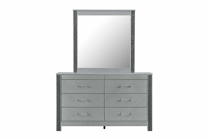 Logan-Silver Dresser & Mirror - Royal Living Furniture