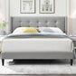 Button Tufted Bed - IF 5270 - Royal Living Furniture