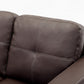 Sectional W/Reversible Chaise Black PU - IF 9355 - Royal Living Furniture