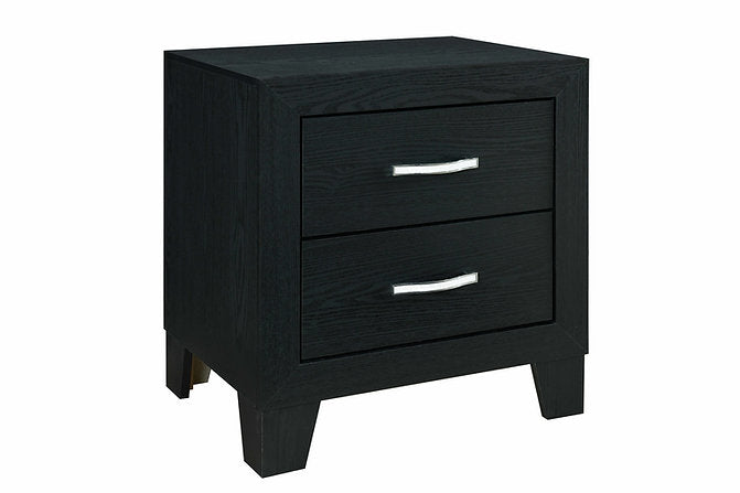 Reid-Black Night Stand - Royal Living Furniture