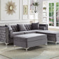 Sectional W/ Reversible Chaise Grey Velvet - IF 9280 - Royal Living Furniture