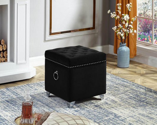 Stylish Velvet Storage Ottoman - IF-6295-6296-6297 - Royal Living Furniture