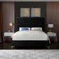 Bed Black-IF-5643 Chrome or Gold Legs - Royal Living Furniture