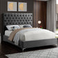 Bed Grey-IF 5640 Chrome or Gold Legs - Royal Living Furniture