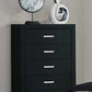 Reid-Black Chest - Royal Living Furniture