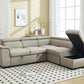 Sectional Sofa with Adjustable Headrest and Storage Ottoman - 8806 - Royal Living Furniture