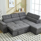 Sectional Sofa with Adjustable Headrest and Storage Ottoman - 8806 - Royal Living Furniture